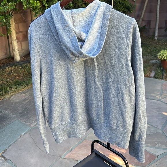 Splendid Sweatshirt Hoodie Striped Trim Lace Up Front Size L - Picture 5 of 8